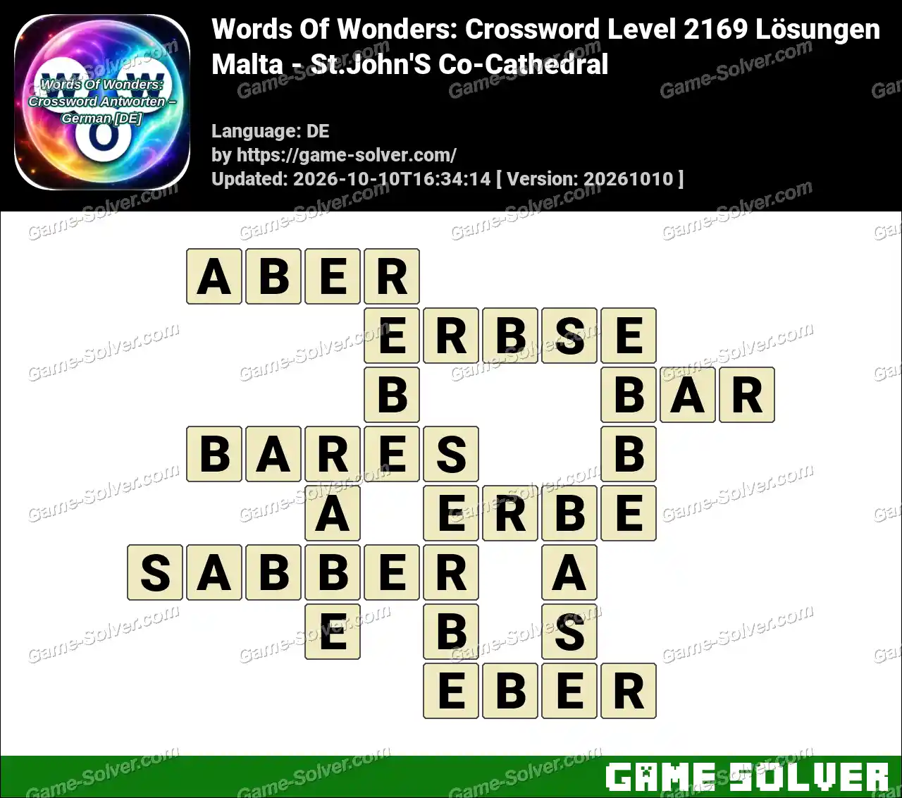 Words Of Wonders: Crossword Level 2169 Lösungen – Malta – St.John’S Co-Cathedral